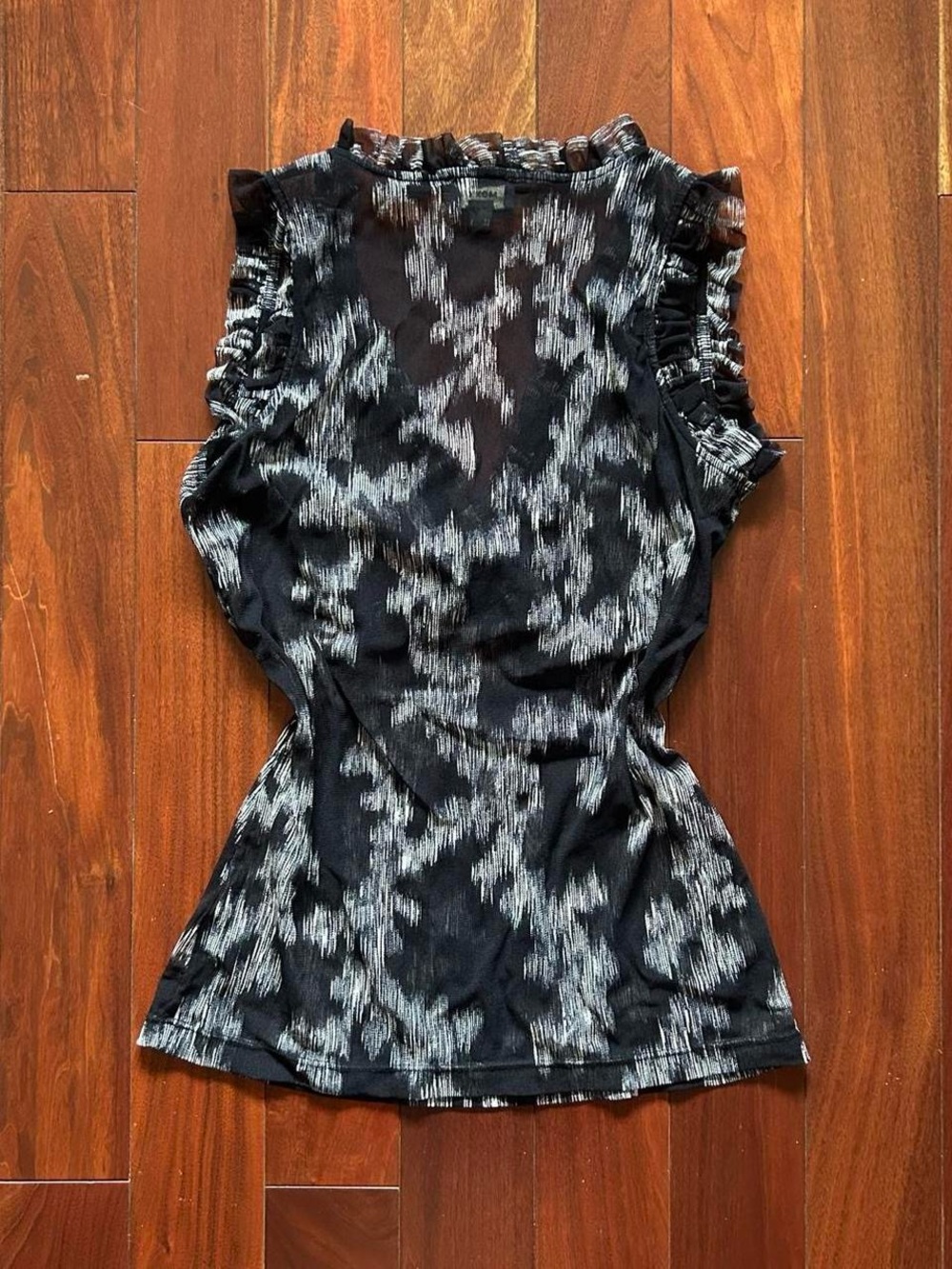 Mexx Ruffle Sheer Mesh Tank Top - Picture 5 of 6